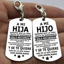 1pc De Aço Inoxidável Para Meu Filho Para Minha Filha - Hija
