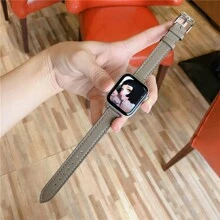 经典时尚轻质男女修身纯色小腰皮革 Apple Watch 表带 兼容 Apple Watch 1/2/3/4/5/6/7/8/9 超级系列 Apple Watch 表带 轻质运动纯色小腰皮革 (38mm/40mm/41mm/42mm/44mm/45mm/49mm) Apple Watch 表带作为送给返校学生的礼物 - 38mm/40mm/41mm - 查看 25