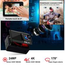 Camara Digital Deportiva V36 Doble Pantalla 4k Wifi C Agua - Negro - Ver 3