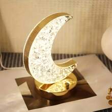 Attention-Grabbing Crescent Moon Shaped LED Touch Light: 3-Color Changing, Rechargeable Battery Powered, Ideal For Ramadan, Multi-Room Use - Apricot - View 8