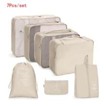 7/8/9 chiếc Túi đựng phân loại quần áo cho hành lý du lịch, Túi đựng quần áo & đồ lót Trang trí Trang trí lễ hội Trang trí phòng Trang trí nhà Trang trí phòng ngủ Phòng ngủ, Tổ chức, Lưu trữ tại nhà, Cho áo phông trắng nữ, Quần đen nữ, Quần áo mùa đông cho nữ, Váy, Quần áo mùa đông cho nữ, Váy phụ nữ thanh lịch, Áo sơ mi trắng cho nữ, Tay dài, Bộ đồ liền thân màu trắng cho nữ, Váy mùa xuân cho nữ, Trang phục mùa xuân cho nữ, Mùa xuân, Quần áo mùa xuân, Tối giản, Lưu trữ áo mùa hè - Màu be - Xem 4