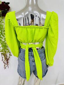 Women Tops - Màu xanh chanh - Xem 3