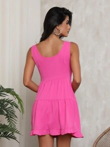Women Dresses - Màu Hồng Tươi - Xem 2