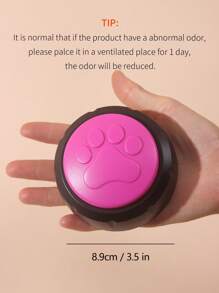 1 Set Of 4 Pcs, Random Color Delivery, Matte Black Base With Colorful Paw Print, Batteries Not Included, Recordable Pet Talking Button Toy For Conversation, Cat Dog Feeding Training Button Toy For Daily Companionship And Boredom Relief Training, Cat Toys, Dog Toys, Beach, Sun, Travel, Cool