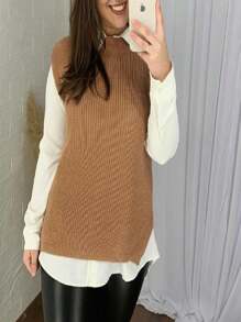 Women Sweater Vests - Marrón Mocha - Ver 5