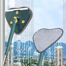 1pc Multipurpose Heart Design Mop, With Extended Triangle Window Cleaner And Glass Squeegee For Floor, Glass Cleaning, Kitchen Cleaning Tool - Multicolor - View 12