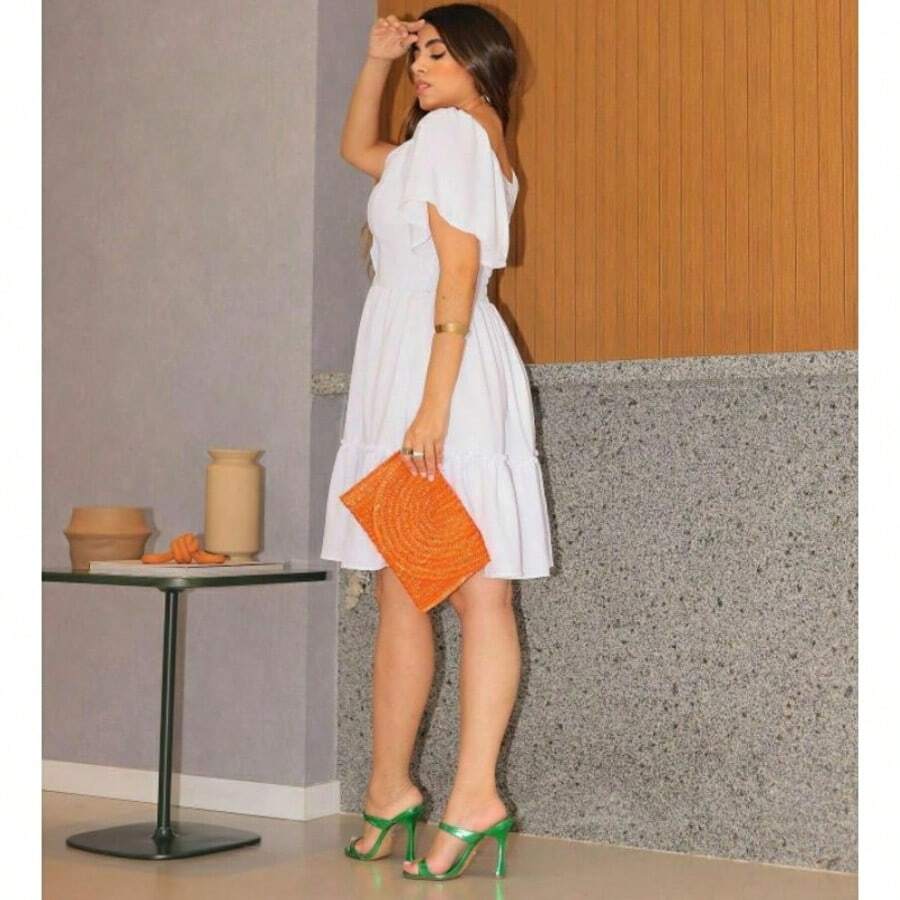 Women Dresses - 白色 - 查看 1