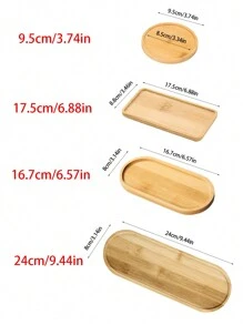 3M 1/2 chiếc Khay phòng tắm bằng tre, Giỏ đựng đồ đa năng phong cách Bohemian để trên mặt bàn phòng tắm, Thích hợp cho bàn trang điểm, phòng tắm, Khay đựng nước hoa bằng tre - Màu be - Xem 8
