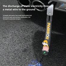 New Car Cartoon Creative PVC Grounded Electrostatic Strap, Car Universal Car Tail Drag Ground Electrostatic Eliminator - Black - View 3