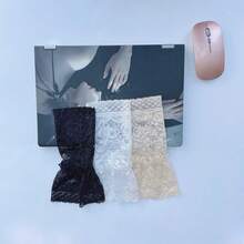 女性蕾絲彈性袖子加長器,鬆緊袖口可拆卸手腕袖套,適用於毛線衣和連帽衫 - 彩色 - 查看 6