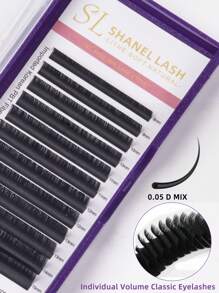 Premium Individual Lashes 0.03 0.05 0.07 Mega Volume Eye Lashes Extension Cashmere Velvet Fluffy D Curl 8-18mm Mixed Natural Look Cluster Lashes Super Soft Matte Black Individual Lashes Tray Volume Classic Synthetic Faux Mink Eyelashes Extensions Professional False Eyelashes Supplies For Lashes Salon