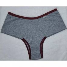 Kit 4 Calcinhas de Algodão Cós Alto Conforto Calcinha Algodao Pala Dupla Calçola Lingerie Cintura Alta Feminina - Multicolorido - Visão 3