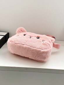 Children's Lovely Plush Ins Style Cat Shaped Shoulder Crossbody Bag With Personalized And Versatility - Pink - View 7