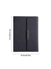 1 Stück Kreatives Loseblatt Notizbuch Mit Dreifach Faltung, Pu Leder Abdeckung Abnehmbar, Exquisiter Business Büro Meeting Journal, Notizblock, Schreibwaren Für Schule, Arbeits Tagebuch - Verschiedenfarbig - Übersicht 2