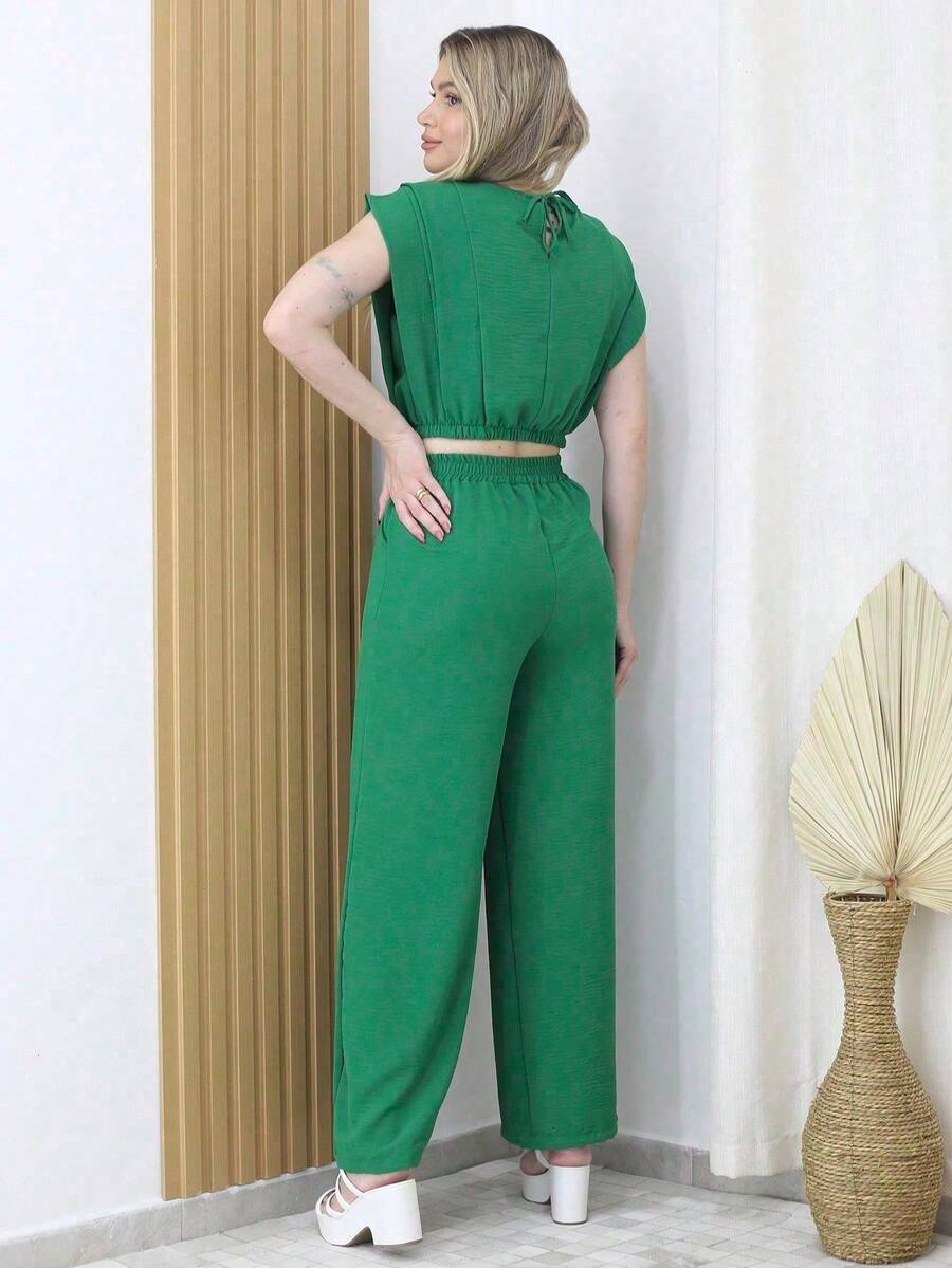 Women Two-Piece Outfits - Màu xanh Bạc hà - Xem 1