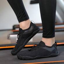 Unisex Thick-Soled Anti-Slip Quick-Drying Sports Shoes For Outdoor Activities Such As Running, Climbing, Surfing, Five-Toe Design, Suitable For Black Beach, Water Trekking, Etc. - Black - View 1