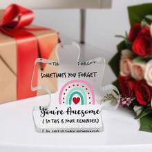 你真棒,1入組鼓勵禮物透明積木拼圖亞克力牌匾,送給朋友,送給閨蜜,送給丈夫,送給妻子,姊妹,兄弟,男朋友,女朋友,兒子,女兒,他,她,男性,女性,生日禮物給朋友,溫馨的禮物給閨蜜,聖誕節禮物給姊妹,新年快樂禮物給兄弟,創意美學禮物,用於家居室內辦公室裝飾,桌上擺件,紀念禮物,理想精美禮物藝術工藝裝飾禮物,新居入宅禮,自立式亞克力紀念品,珍視感激之意禮物,桌上裝飾招牌/牌匾 - 黑色 - 查看 8