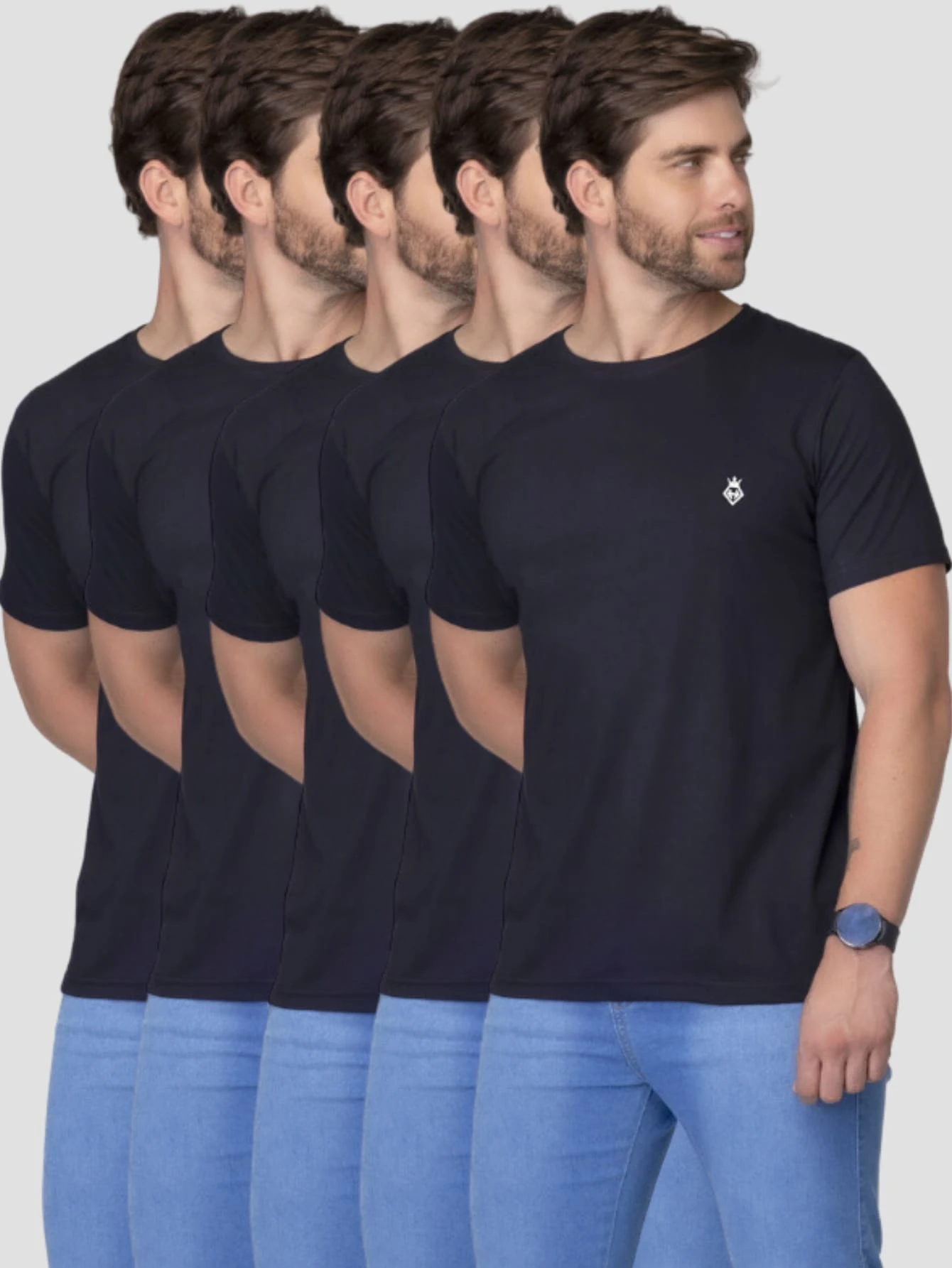 Camisa Preta Básica Premium Masculina Lisa 100% Algodão Ótima Qualidade Ou Kit HEYJU Camisetas de Qualidade: Sinta o Conforto, Vista o Estilo Slim Fit