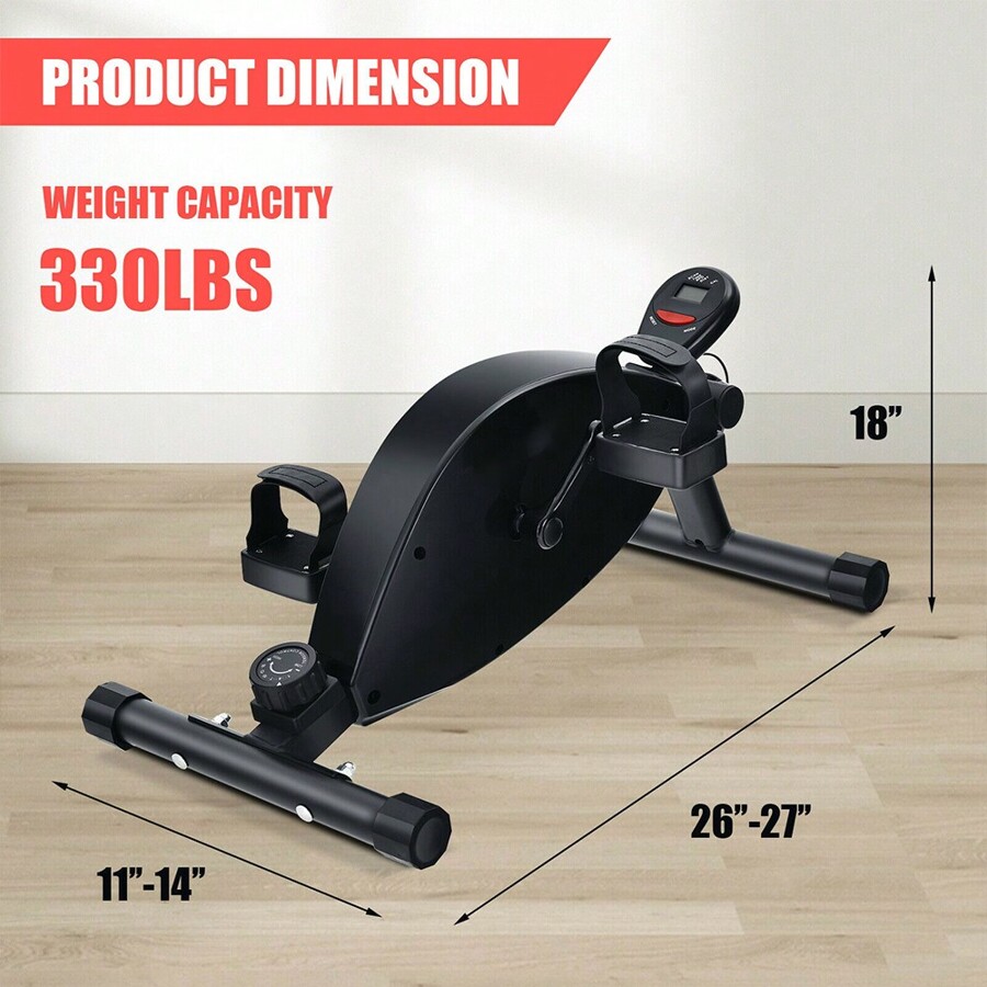 Portable Under Desk Bike Pedal Exerciser With Adjustable
