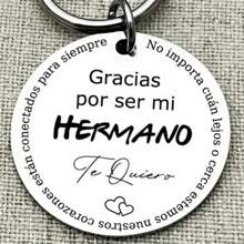 1pc Stainless Steel Keychain Decoration, Gift Car Accessories Bag Charm School Cute Goth Y2k - Silver - View 3