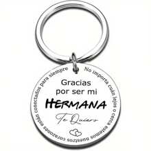 1pc Stainless Steel Keychain Decoration, Gift Car Accessories Bag Charm School Cute Goth Y2k - Silver - View 5