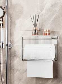 1 pièce Boîte à mouchoirs imperméable pour salle de bain, support de serviette en papier imperméable, tiroir mural pour papier, support de rouleau de serviette en papier, étagère de salle de bain