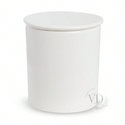 Manteigueira Francesa Gourmet de Cerâmica Branca