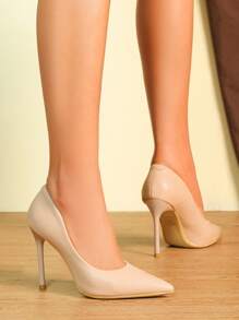 女士尖头细高跟鞋，时尚百搭低帮高跟鞋