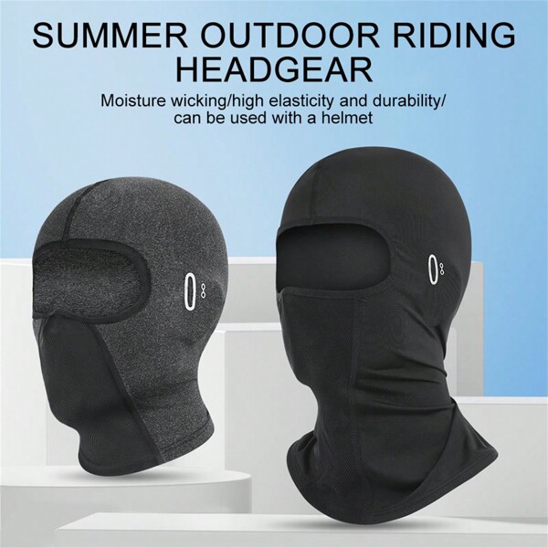 AD 1 Pieza Pasamontañas De Ciclismo Unisex, Mascarilla Facial Respirable De Seda Helada Para Montar En Moto Y Deportes, Protección Del Cuello