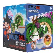 Vajilla Goku Niño Anime Dragon Ball que incluye 4 Bowls - 4 Tazas - 4 Platos de ceramica 100% oficial