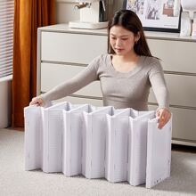 6 Pieces/Set Stackable Clear Plastic Shoe Boxes, Closet Shoe Organizer, Modular Shoe Storage Containers, White Plastic Shoe Storage - Clear - View 3