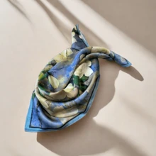 100% Tơ dâu tằm , Sang trọng In Khăn quàng cổ , Thanh lịch Giản dị Linh hoạt Mềm mại Trơn tru Kem chống nắng Quấn đầu , Phụ kiện túi , Băng đô cài tóc - 100% lụa dâu tằm in khinh khí cầu nghệ thuật sang trọng sang trọng - Xem 10