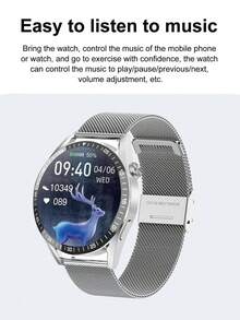 Reloj Inteligente Para Medir La Presión Arterial, La Frecuencia Cardíaca Y Rastrear La Calidad Del Sueño - acero negro - Ver 4