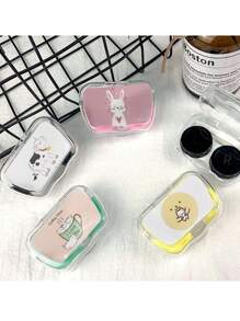 Estuche Para Pupilentes Lentes De Contacto Viaje Con Espejo - Negro - Ver 3