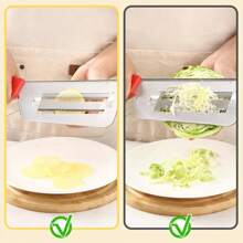 Vegetable Cutter Chopper Slicer Cabbage Shredder Stainless Steel Cutting Knife Fruit Dicer - Vegetable Slicer - Red Cabbage Chopper - Red - View 3