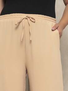 Plus Size Pants - Khaki - View 2