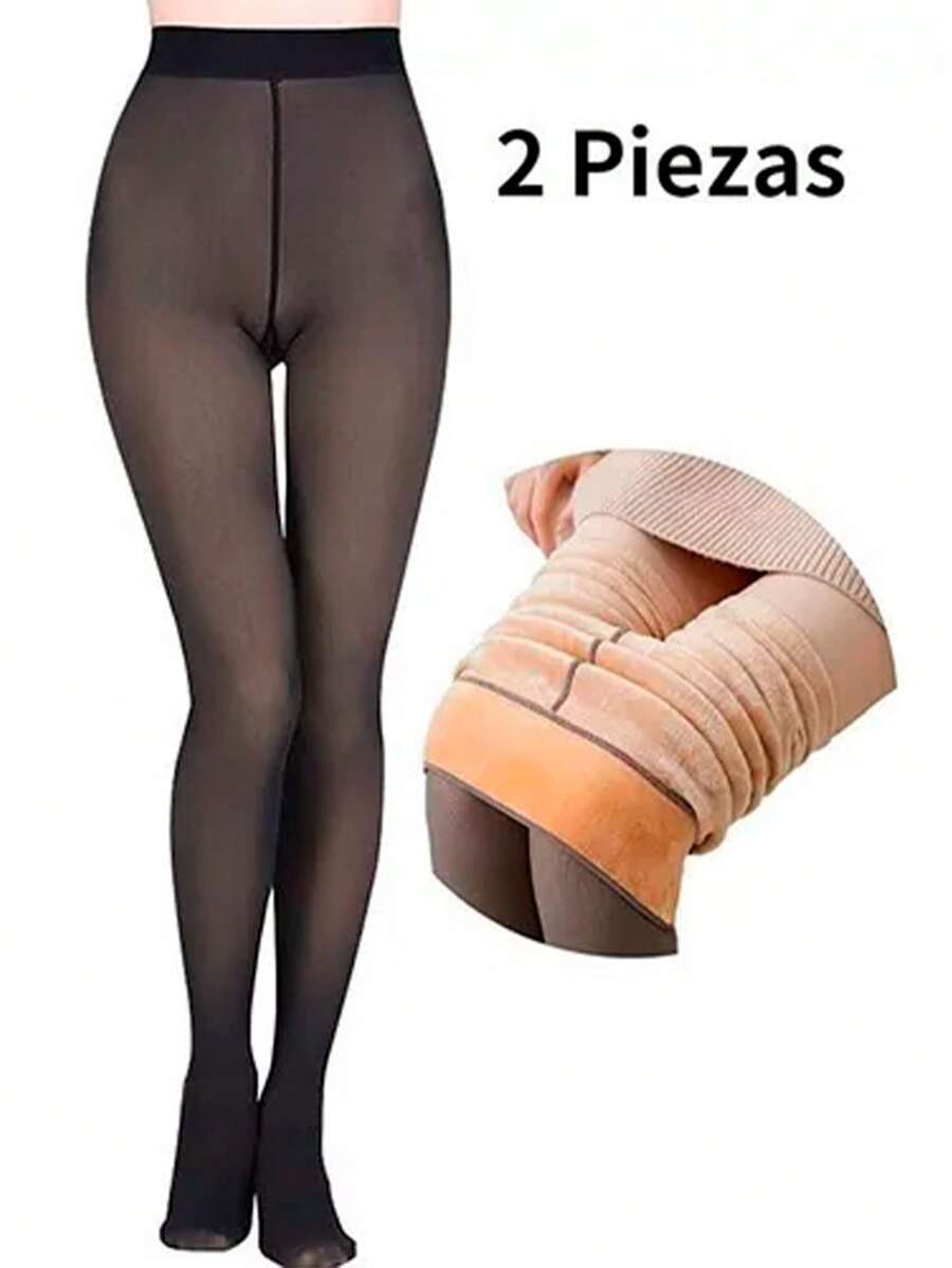 Set de 2 pz de media afelpada efecto piel - Multicolor - Ver 1