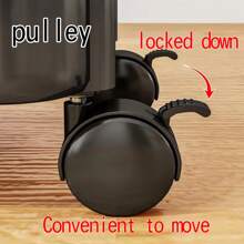 5 Tier White Small Push Cart Bookshelf, Kitchen, Bathroom, Toilet, Multi-Layer, Movable And Wheeled Storage Rack - White - View 3