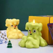 1入組3d小妖怪雪貂矽蠟模,diy樹脂模具,適用於手工皂,石膏,製作裝飾,是家人朋友的最好禮物 - 白色 - 查看 3