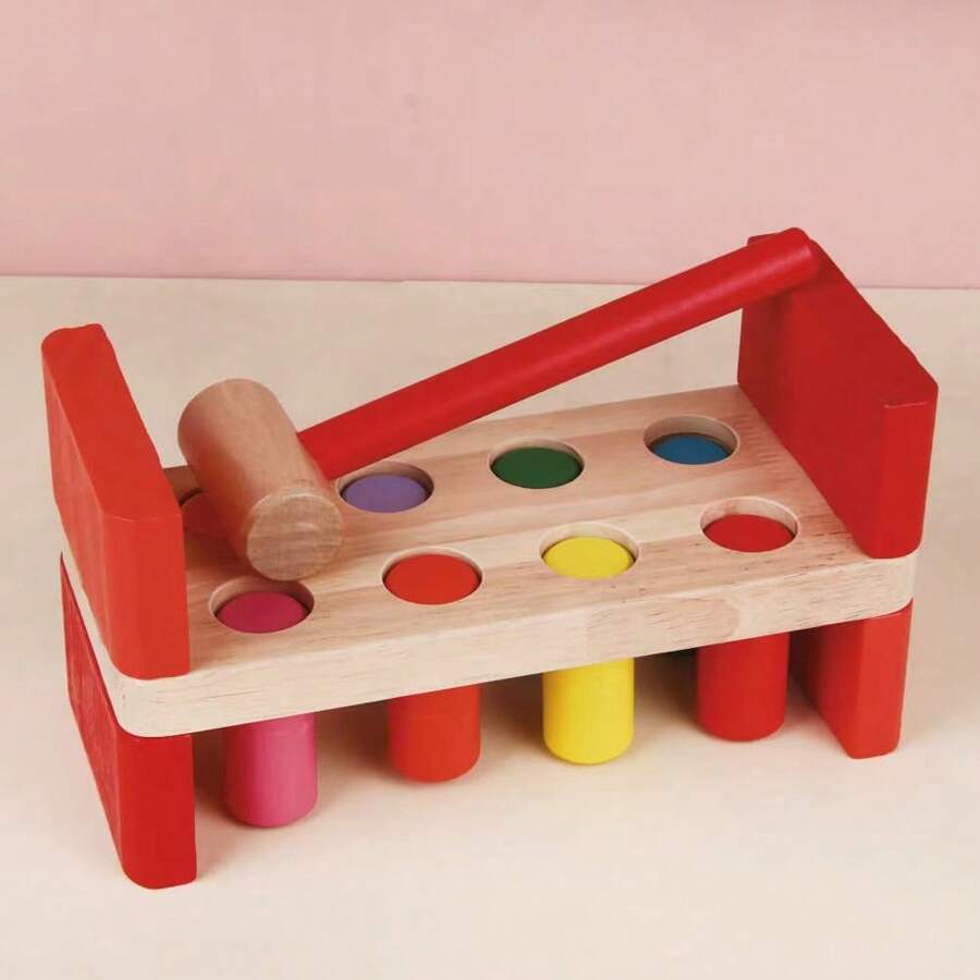 Montessori Style Hitting Ball Table & Hammer Box & Pounding Tower Early