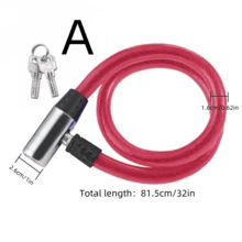 1 Miếng Đa chức năng Khóa Đối với Cửa , Giường đôi tiêu chuẩn Cửa , Xe đạp , Xe máy , Điện lực Xe tay ga , Nhìn chung Sử dụng - Đỏ - Xem 2