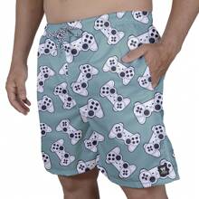 Men Beach Shorts - 黑色 - 查看 2