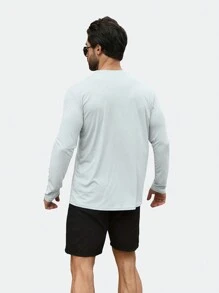 2 Packs Men's UPF 50+ Rash Guard Swim Surf Fishing Shirts, Long Sleeves UV Sun Protection Shirts For Men - Multicolor - View 4