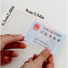 10pcs/20pcs Frosted Clear Plastic Card Holder, Id/Bank/Credit Card Sleeve Wallet, For Ic Card, Bus Card - Clear - View 7