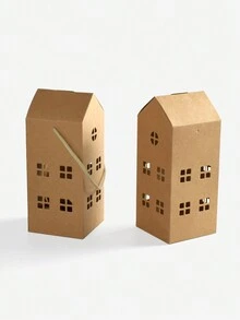 30 piezas Cajas de dulces y galletas de regalo en miniatura con unicolor, estilo simple de la casa transfronteriza, adorable caja de papel de embalaje para panadería con asa para regalos de bodas y fiestas - color primario - Ver 3