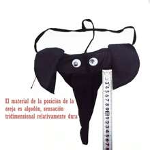 Tanga para hombre, diseño de elefante, graciosa, tanga, exótica, malla, parte trasera, Navidad, broma, broma, regalos para el día de San Valentín - Rojo - Ver 2