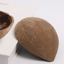 1pc Natural Coarse Coconut Shell Bowl, Wooden Cutlery For Kids, Aromatherapy Candle Holder, Wax Bowl, Suitable For Hotel Dining, Coffee, Tea, Dessert, Home Use (Natural Product, Weight Varies) - Natural Brown - View 3