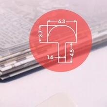 迷你手提蘑菇造型1孔打孔機,diy裝訂書籍,製作書籍、筆記本和日記 - 藍白色 - 查看 3