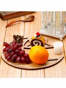1 Miếng DIY Nhà  Đồ trang trí Cái mâm Đối với Mặt trăng Lễ hội , Phong cách , Thích hợp Đối với Đồ ăn nhẹ Và Trái cây , Chế tạo Của Bằng gỗ Chất liệu - Nhiều màu - Xem 9