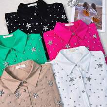 Women Blouses - 綠色 - 查看 2